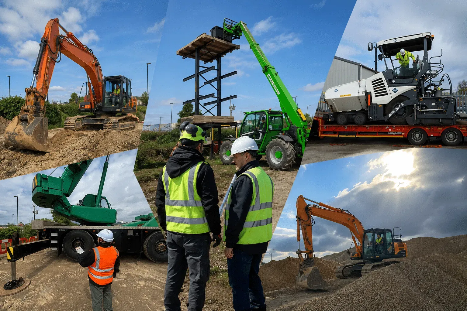 Operators and machinery during practical plant training
